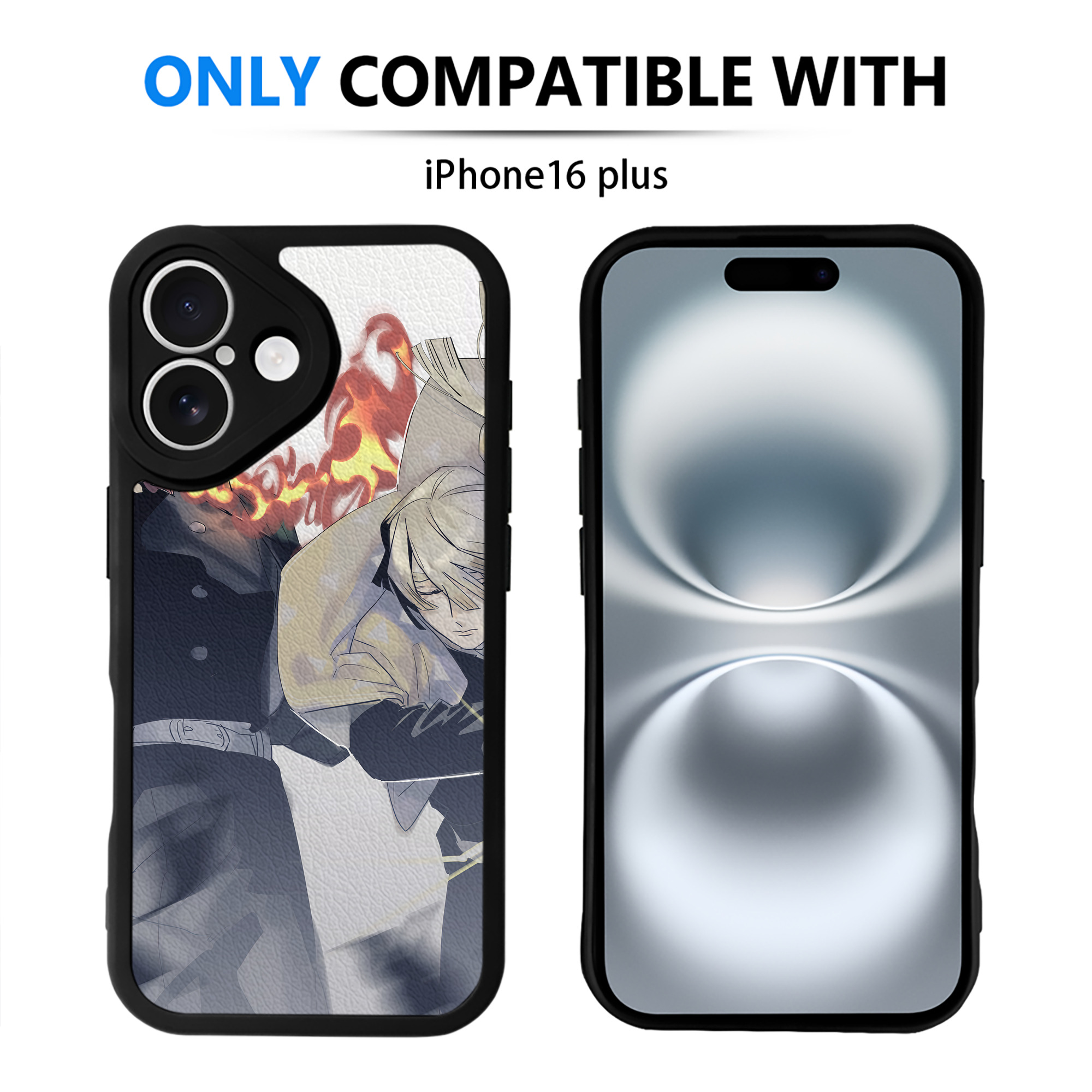 （画像用） 鬼滅の刃（きめつのやいば）竈門 炭治郎／かまど たんじろう Kamado Tanjirou 【iPhone 16シリーズ対応】シリコンスマホケース（レザー調） 材質：シリコン